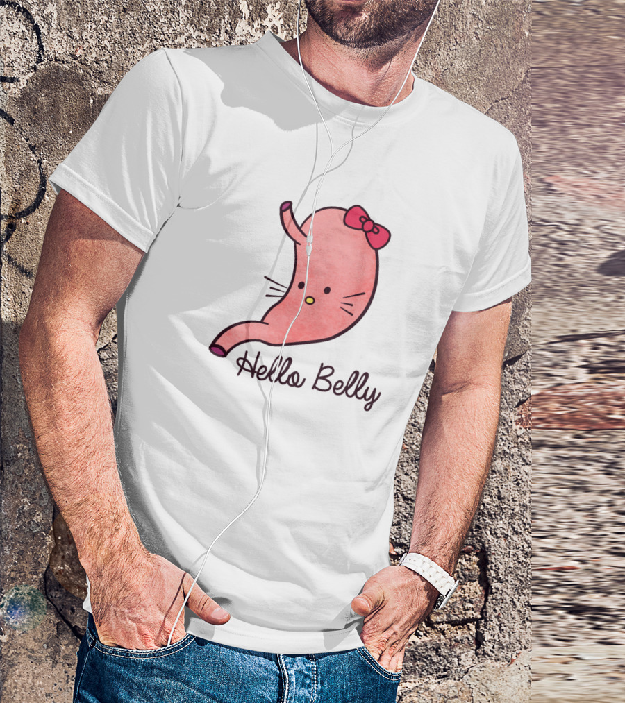 Hello Belly Cute Stomach With Bow Charming Appreciation T-Shirt