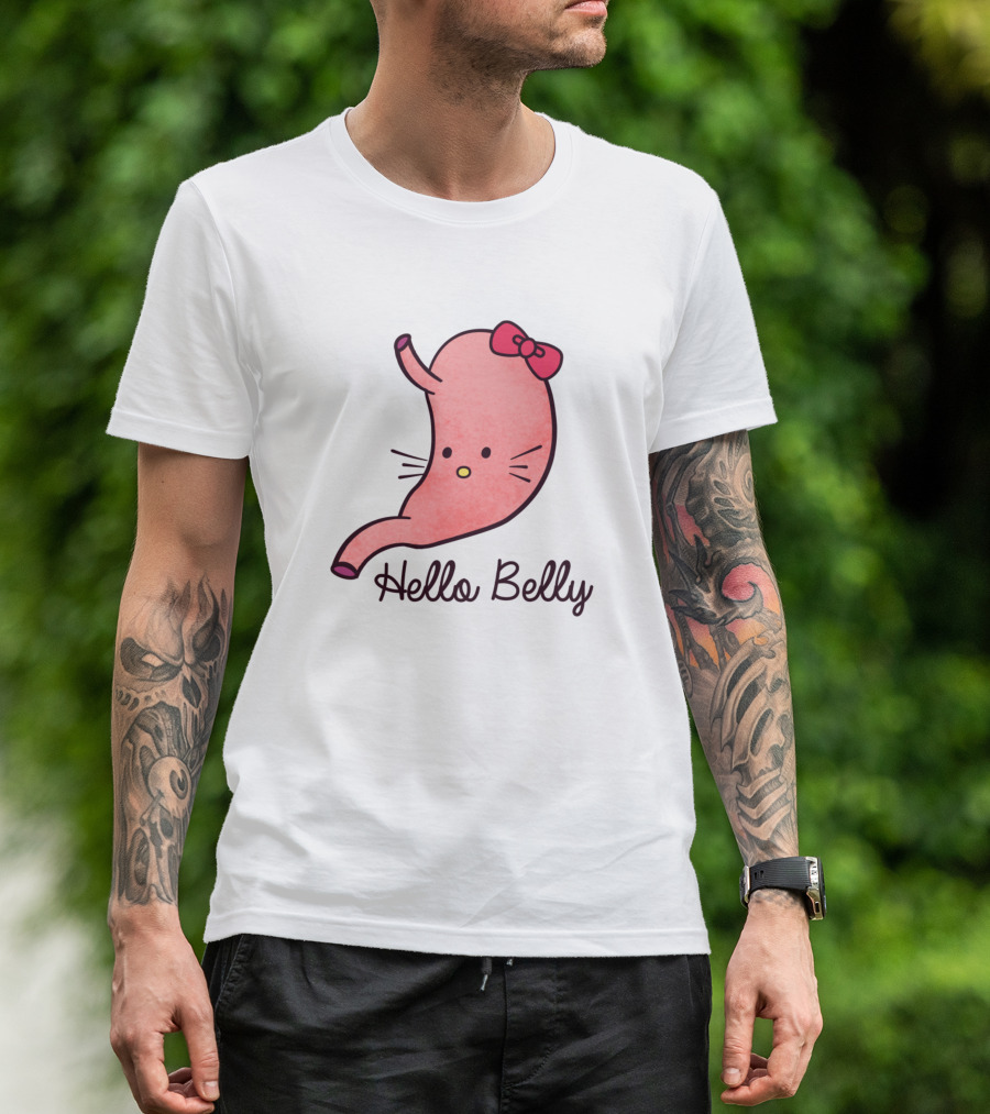 Hello Belly Cute Stomach With Bow Charming Appreciation T-Shirt