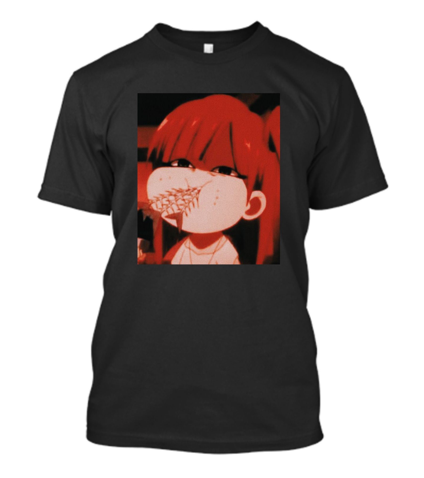 Morgiana Red Aesthetic Anime Character Eating Expression T-Shirt