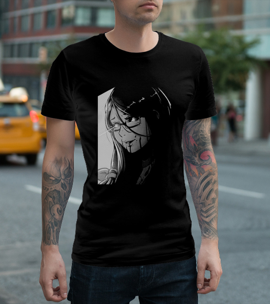 Rize Kamishiro Tokyo Ghoul Grayscale Character T-Shirt