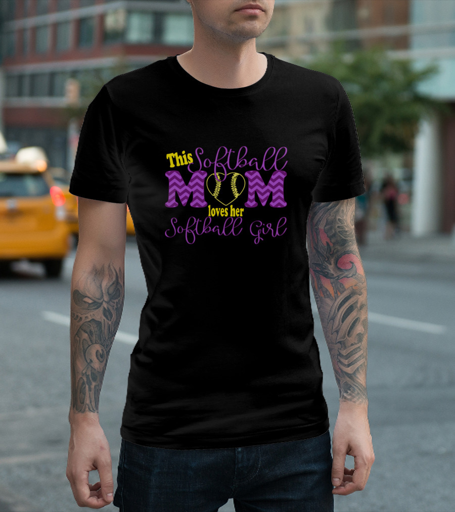 This Softball Mom Loves Her Softball Girl T-Shirt