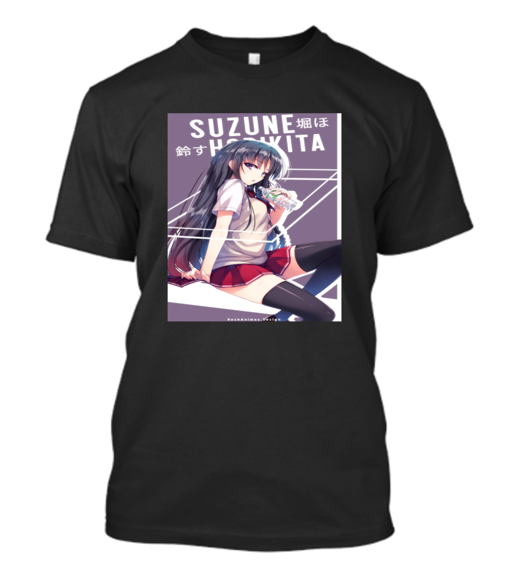 Suzune Horikita Anime Character Illustration By KazuhikoAozora Artwork Japan Style From Mushanime Series T-Shirt