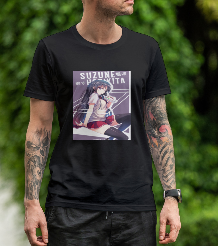 Suzune Horikita Anime Character Illustration By KazuhikoAozora Artwork Japan Style From Mushanime Series T-Shirt