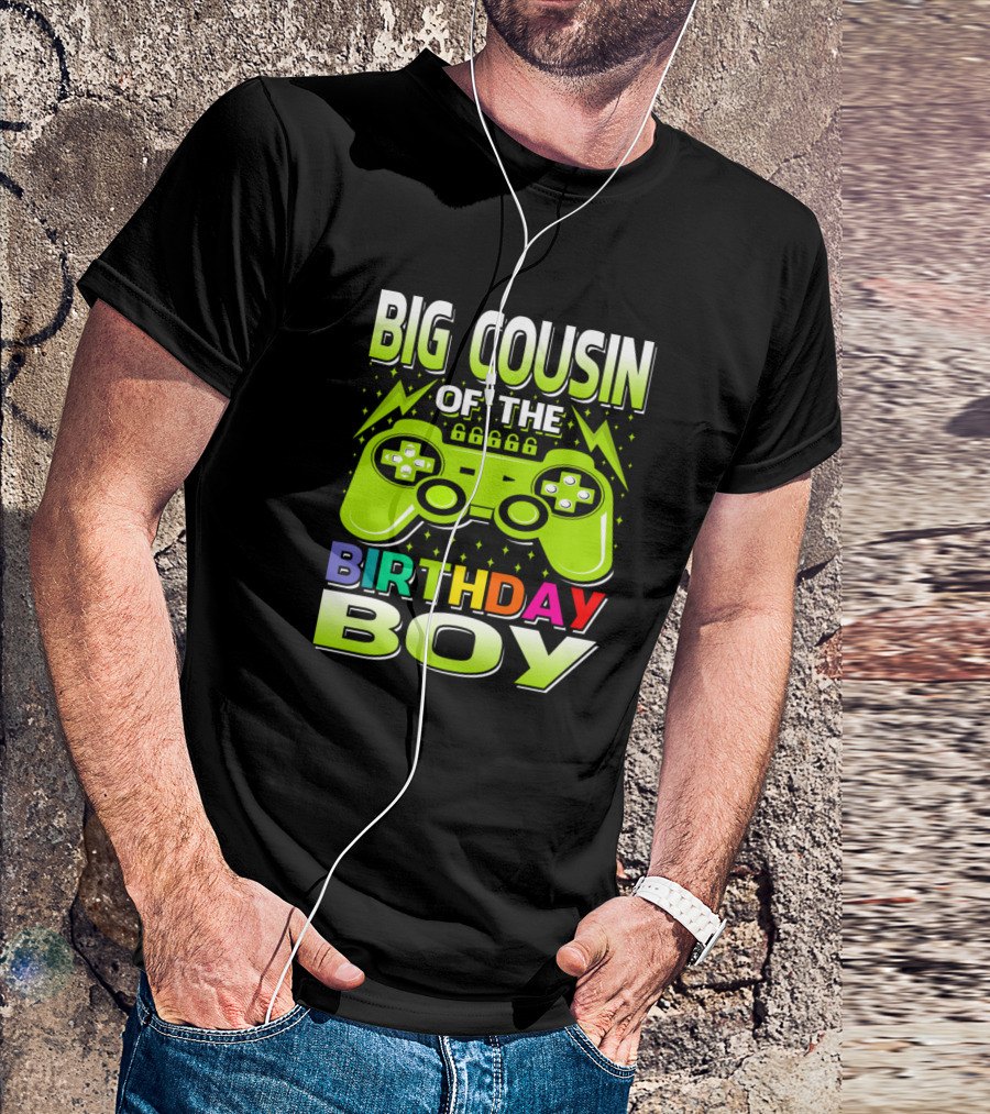 Big Cousin Of The Birthday Boy Gamer Controller T-Shirt