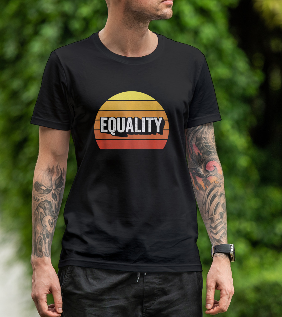 Equality Promote Equal Rights Liberty Sunset Stripes T-Shirt