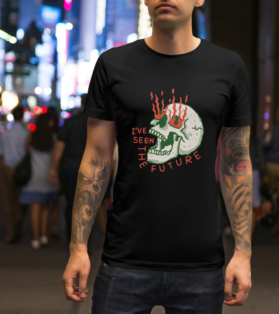 I've Seen The Future Flaming Skull T-Shirt