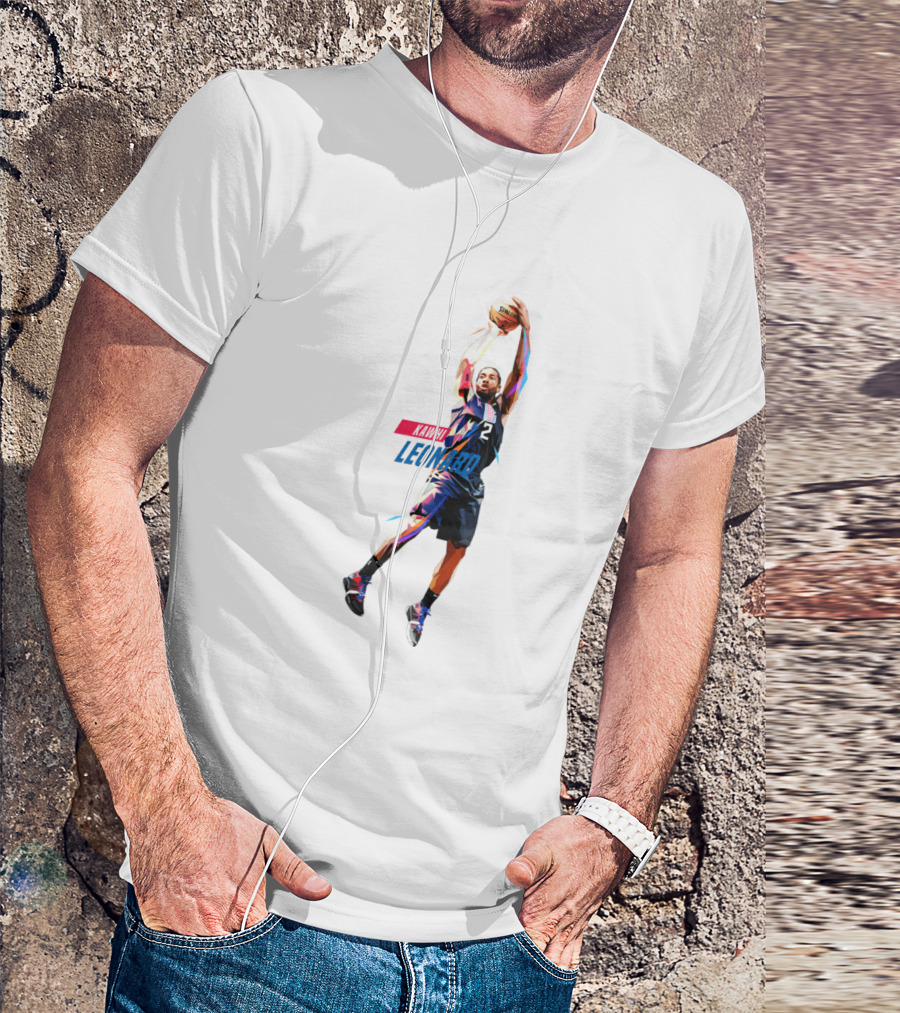 Kawhi Leonard Low Poly Basketball Jump Shot T-Shirt