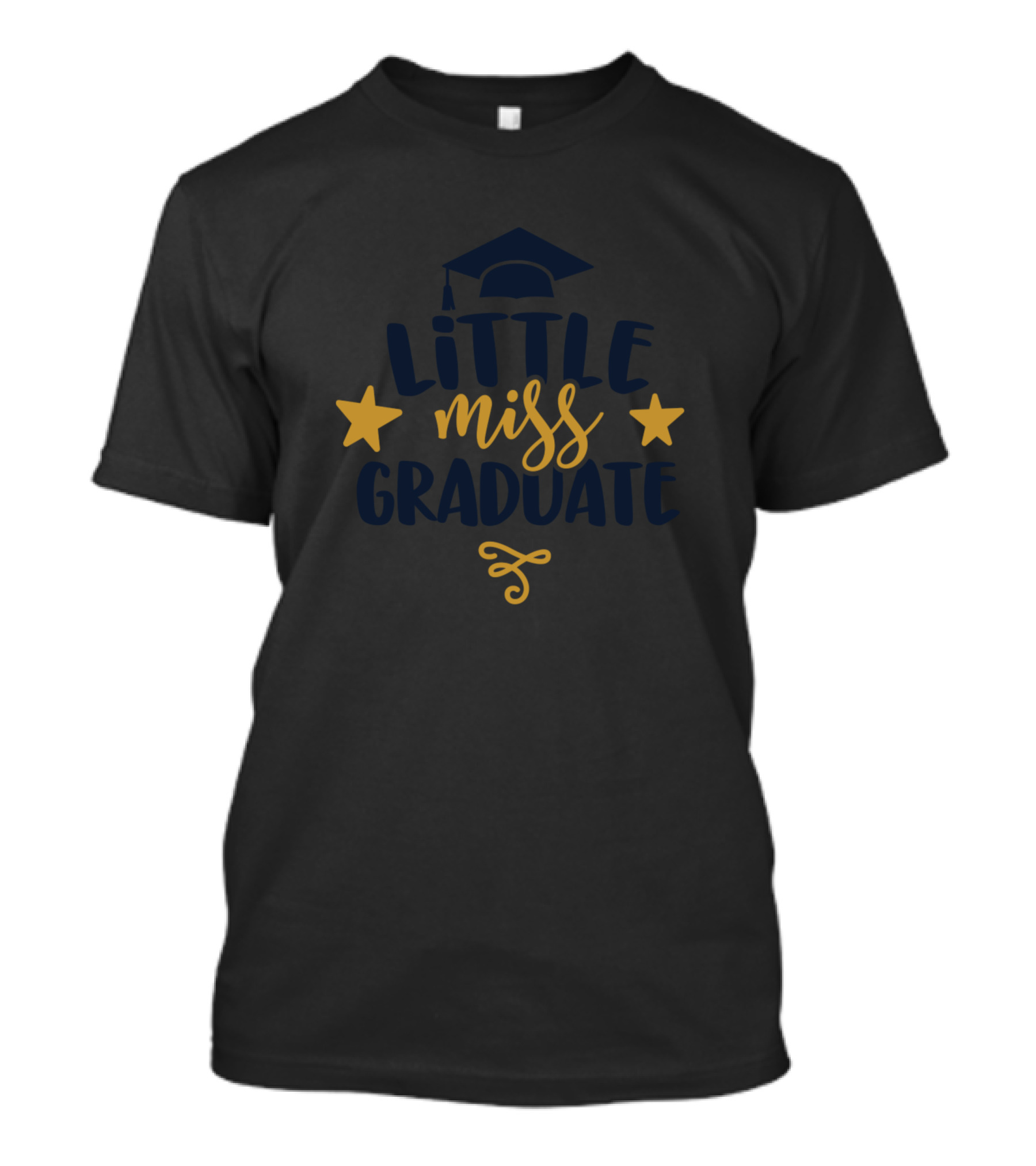 Little Miss Graduate Graduation Cap And Stars T-Shirt