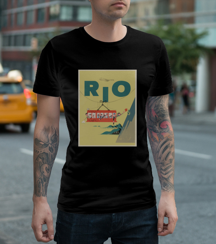 RIO Vintage Cable Car Adventure Iconic Cityscape T-Shirt