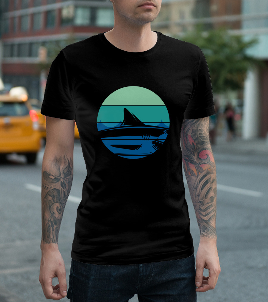 Sea Animal Shark Vintage Ocean Scene T-Shirt