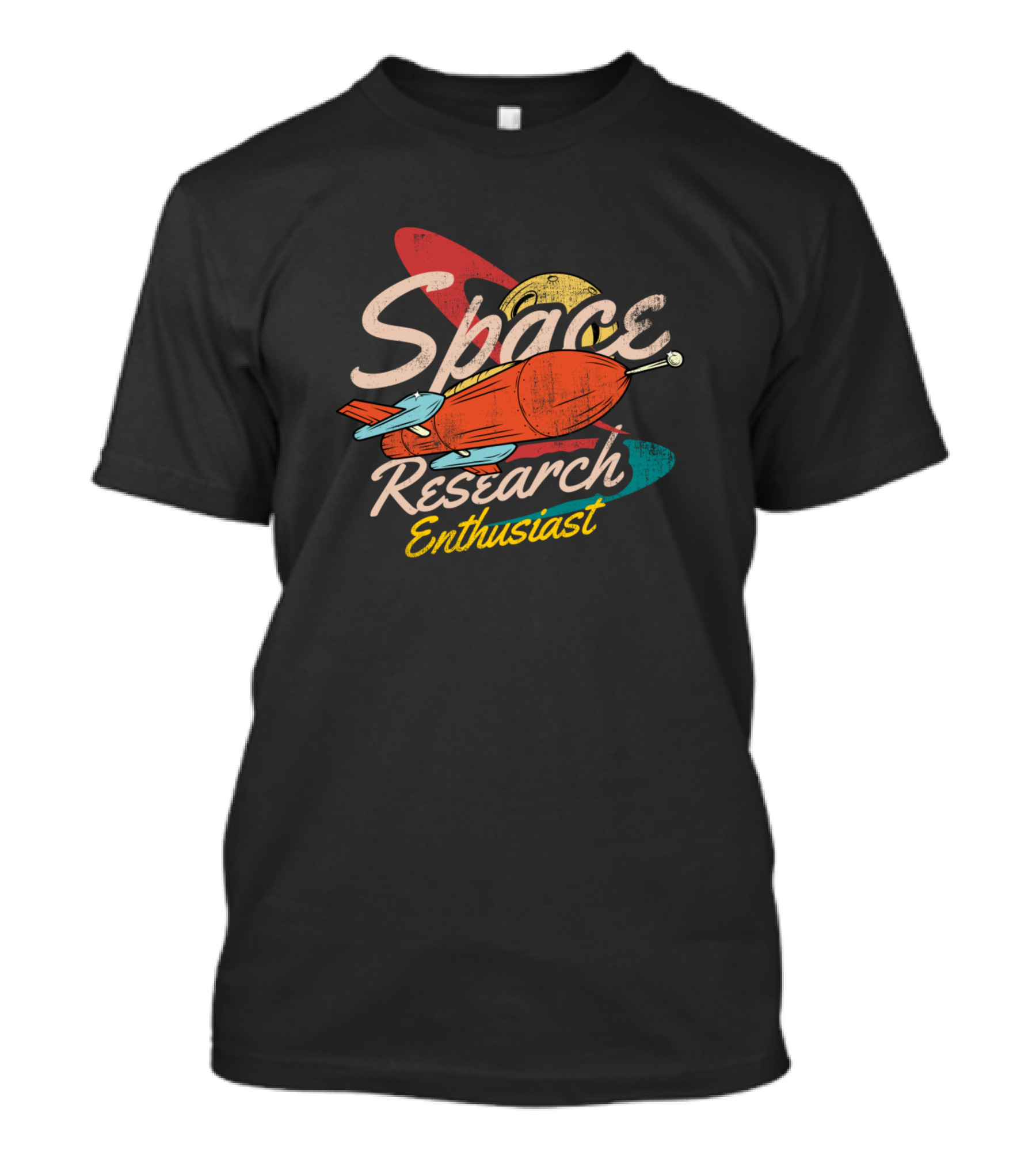 Space Research Enthusiast Rocket Planet T-Shirt