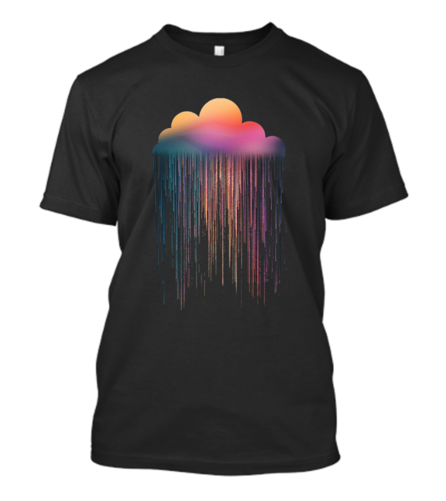 Awan Colorful Gradient Cloud Rain T-Shirt