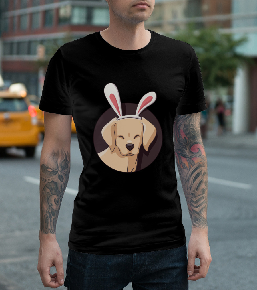 Bunny Labrador with Rabbit Ears T-Shirt