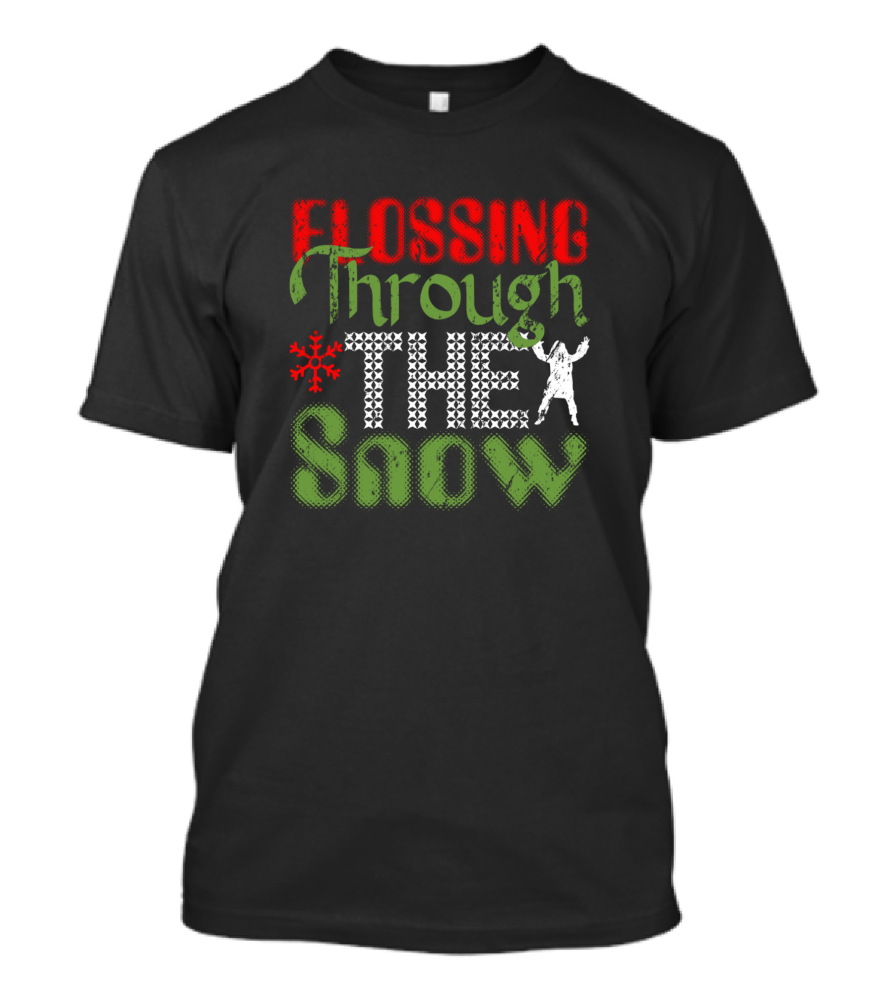 Flossing Through The Snow Christmas Dance T-Shirt