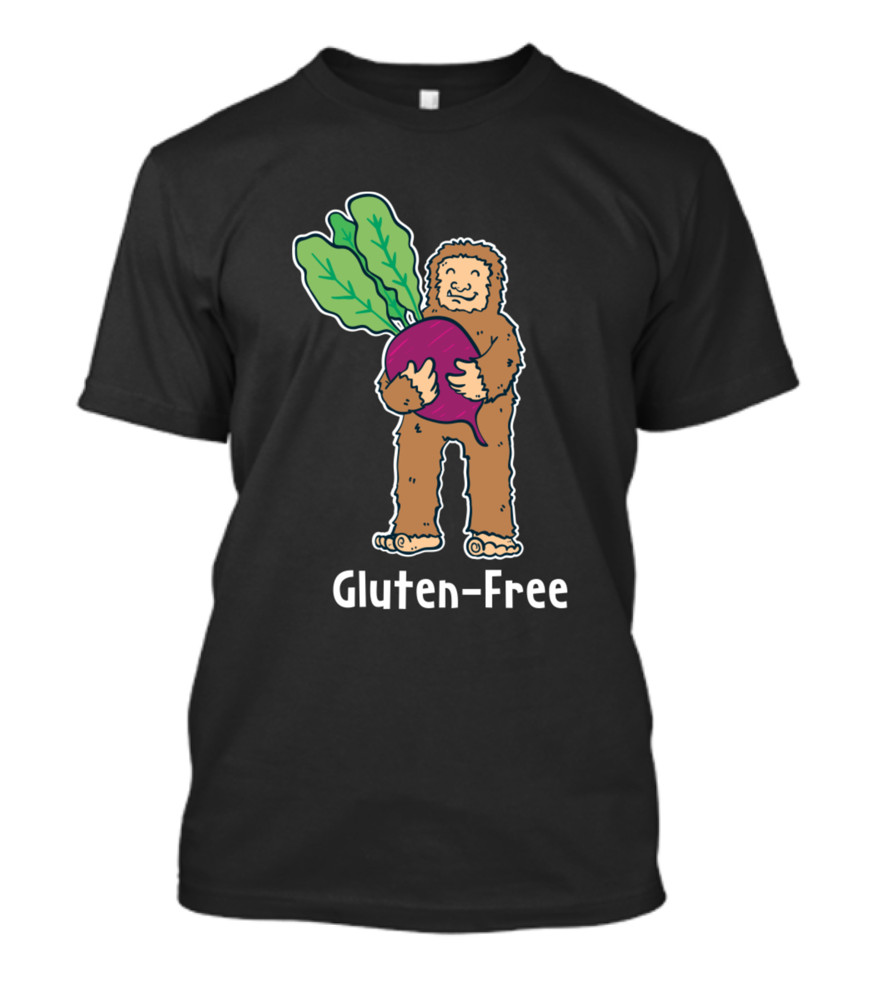 Gluten-Free Big Foot Holding Beetroot T-Shirt