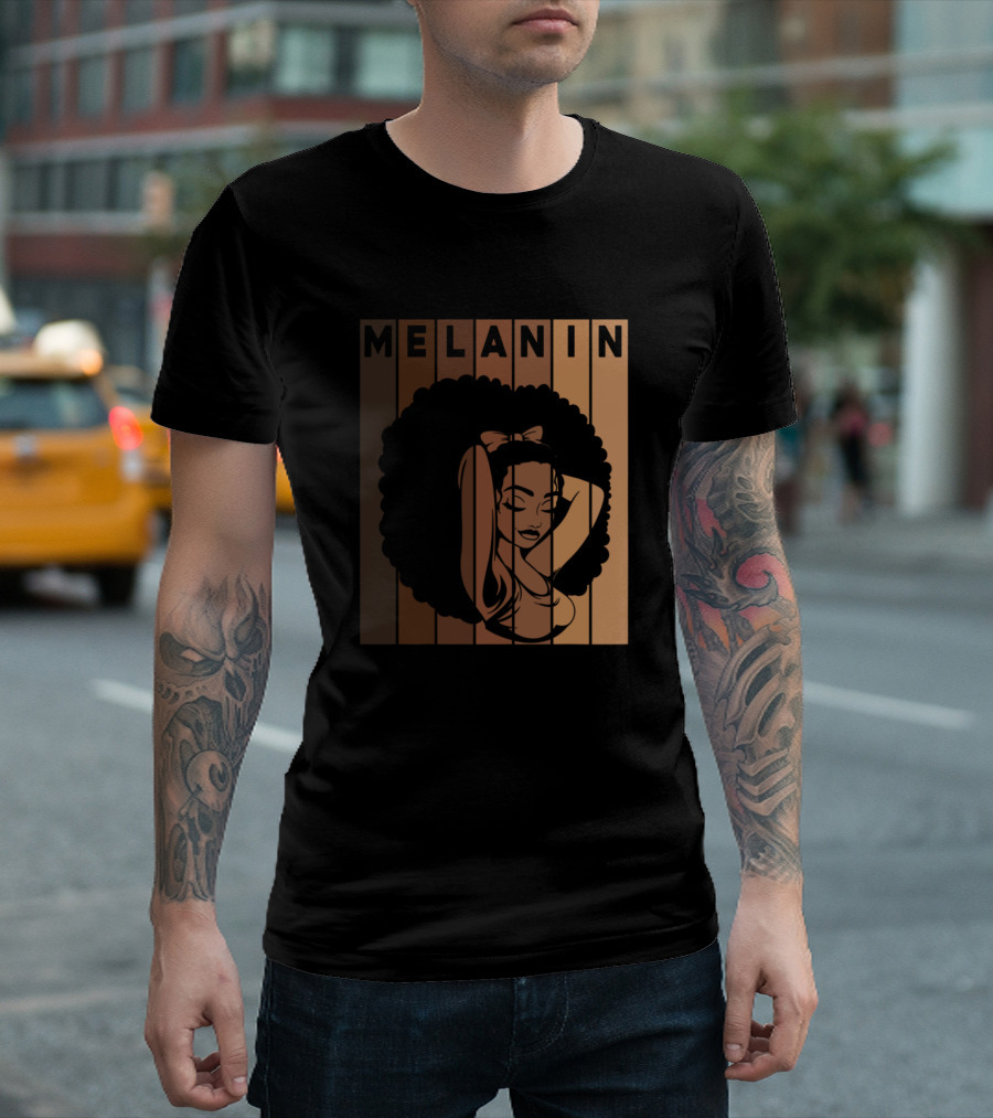 Melanin Afro Woman Christmas Wife T-Shirt