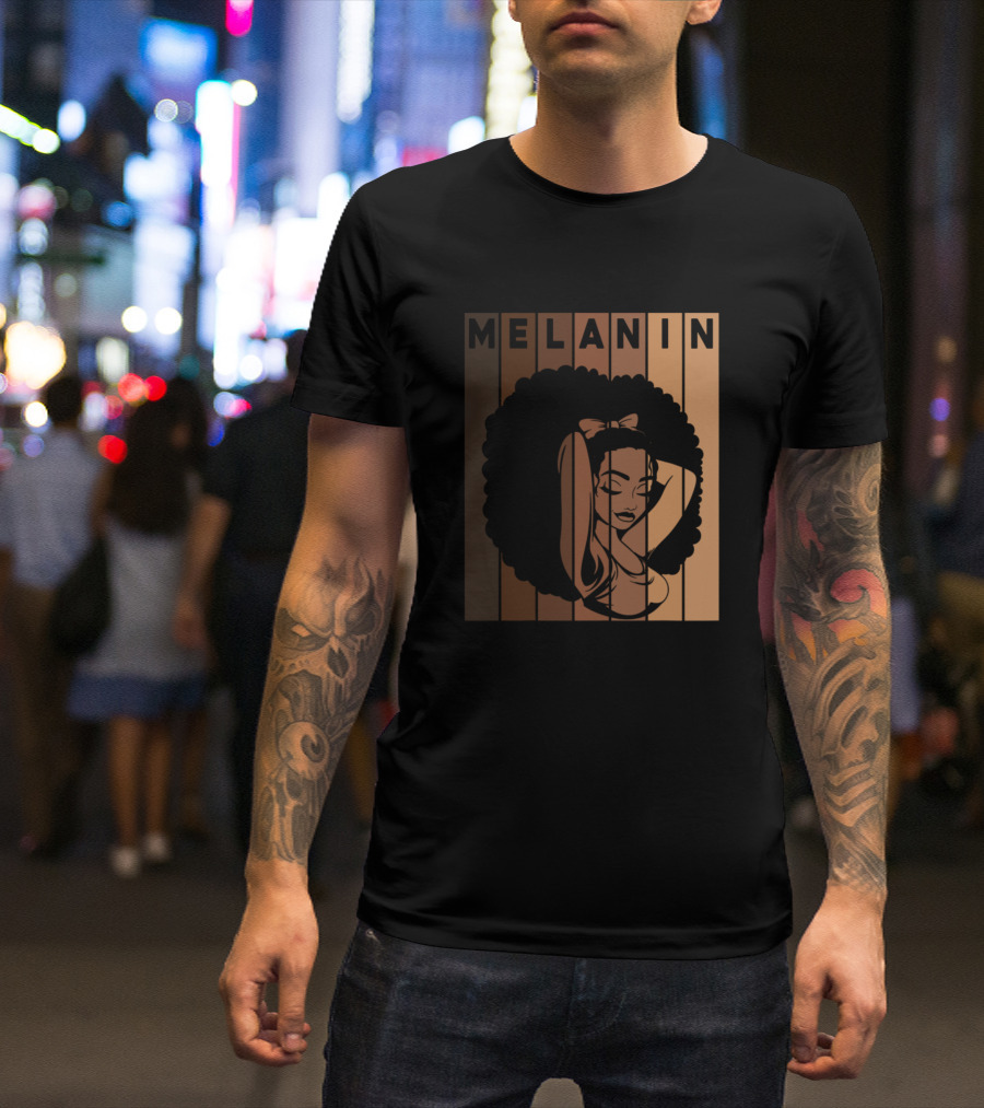 Melanin Afro Woman Christmas Wife T-Shirt