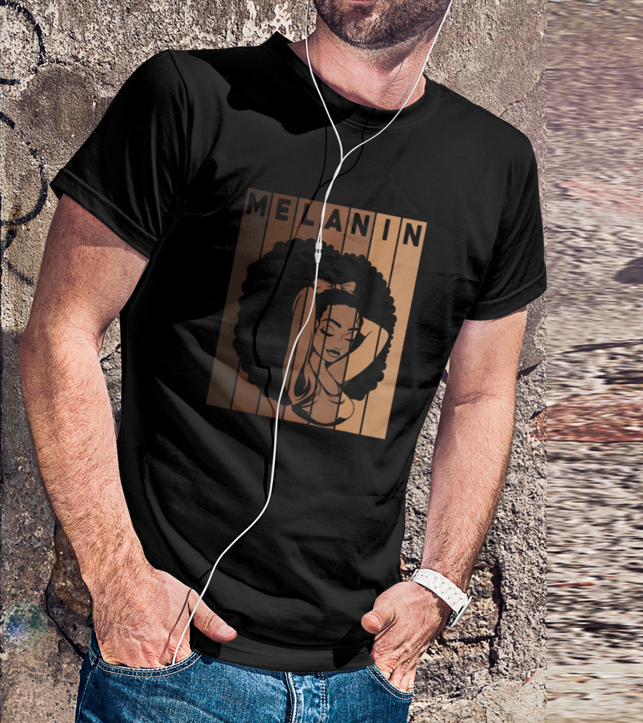 Melanin Afro Woman Christmas Wife T-Shirt