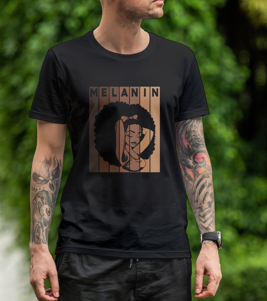 Melanin Afro Woman Christmas Wife T-Shirt