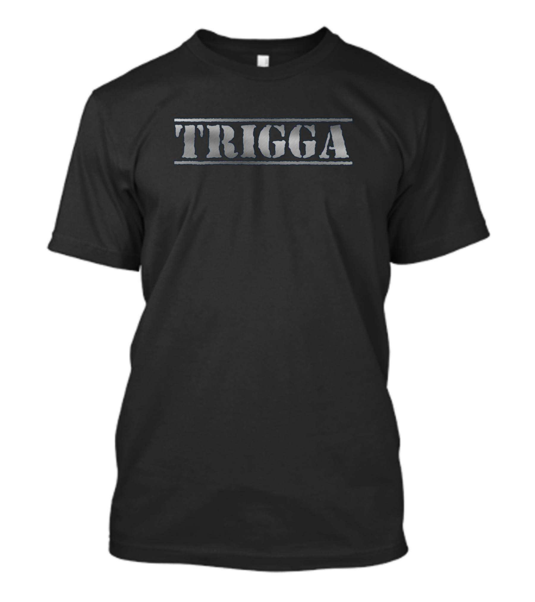 TRIGGA Face Mask Design Textured Stencil T-Shirt