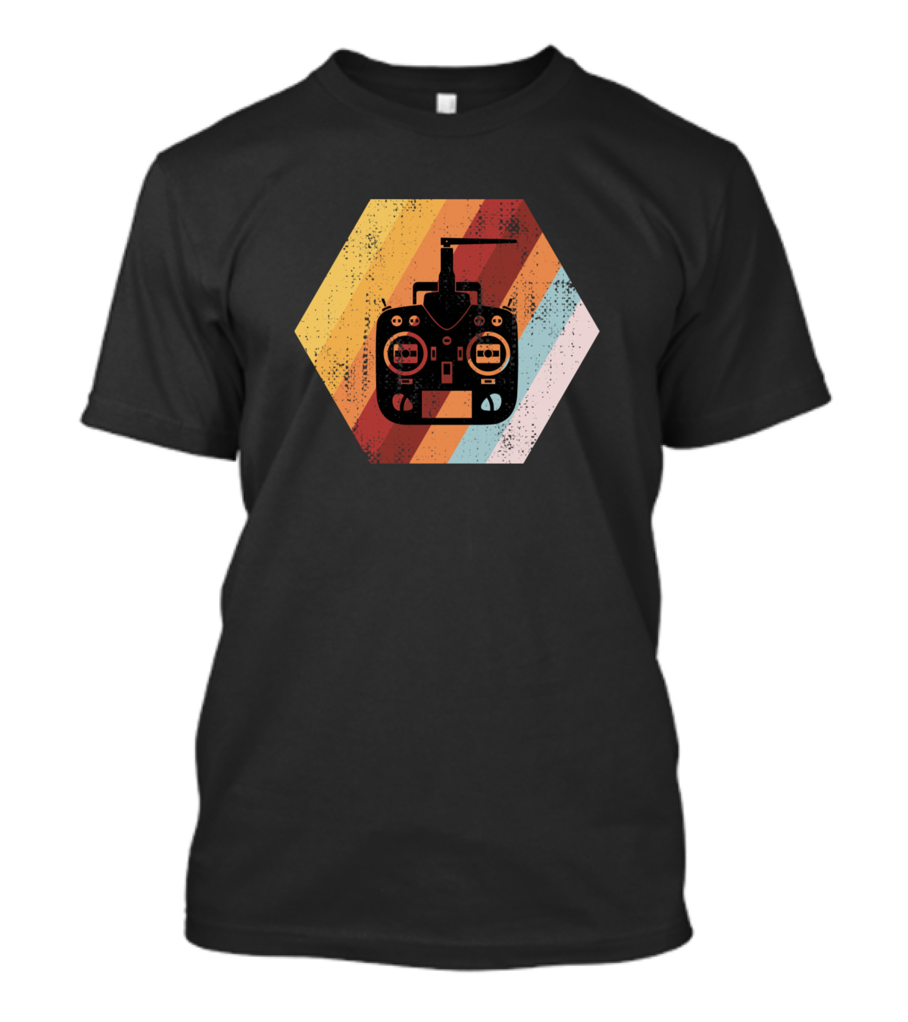 Vintage Remote Control Rc Car Retro Style Controller Hexagon T-Shirt