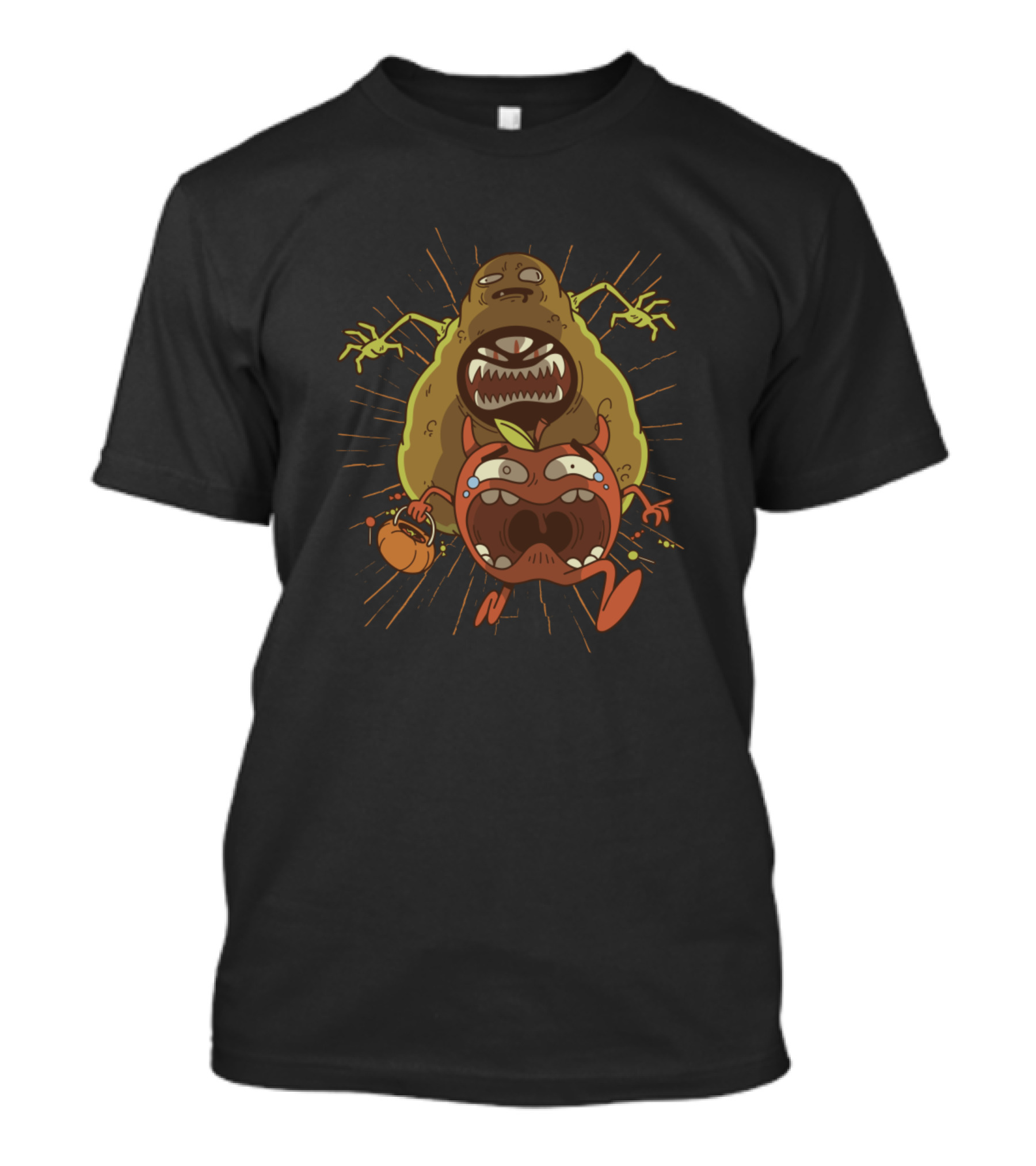 Avocado Monster Devil Halloween Creature T-Shirt