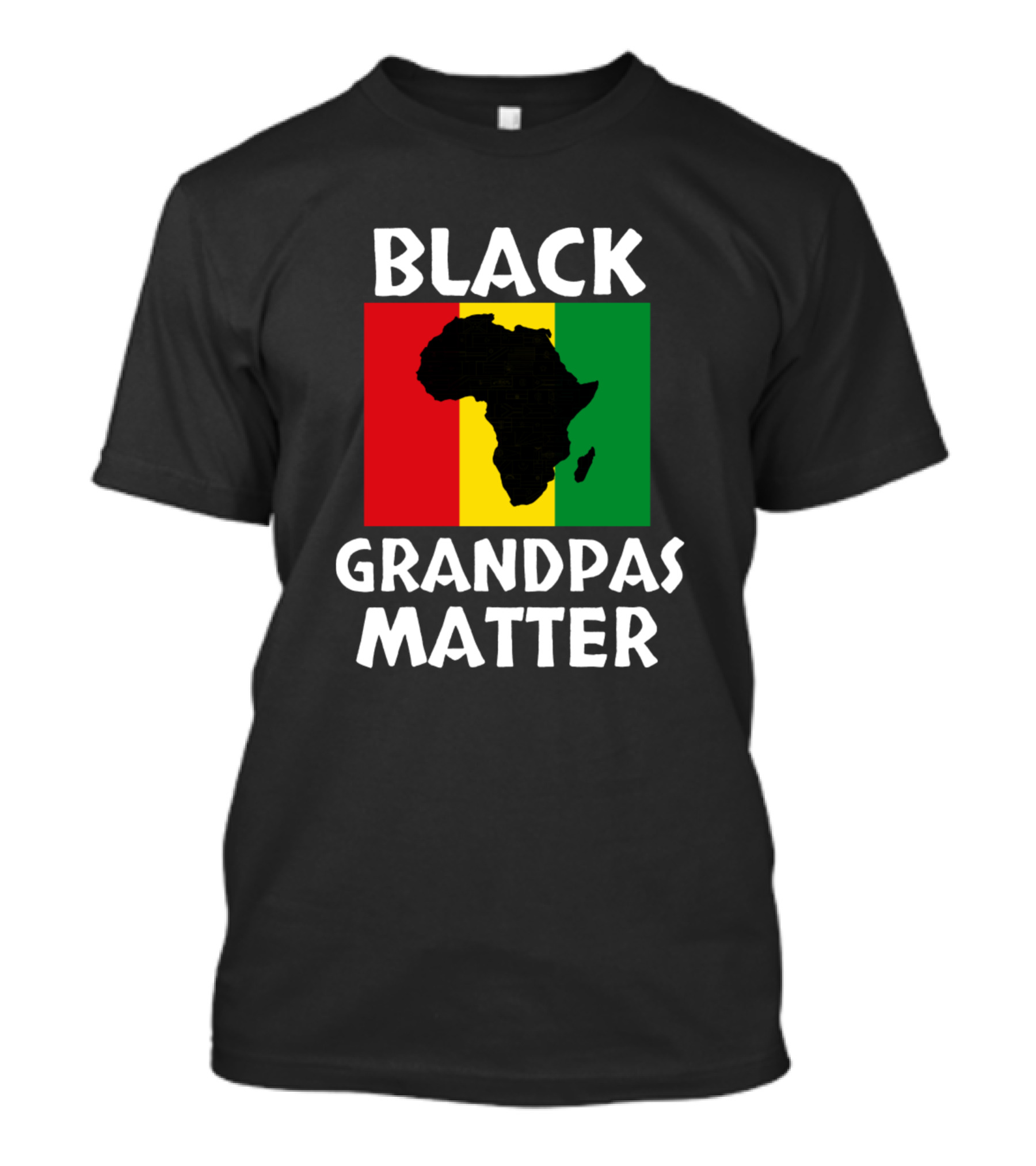 Black Grandpas Matter African Heritage Black History Month Africa Map T-Shirt