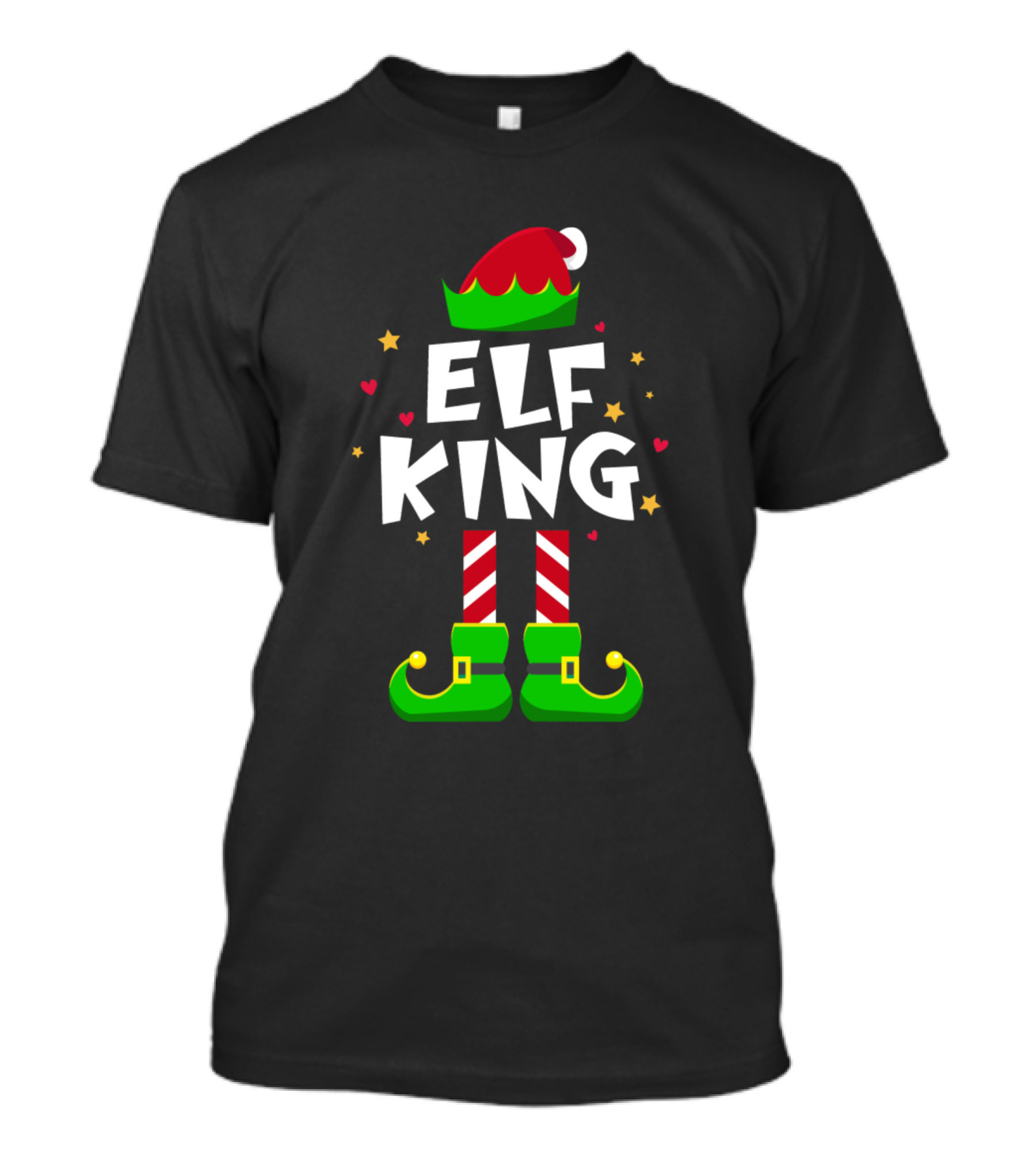 Elf King Christmas Matching Family Group Season T-Shirt