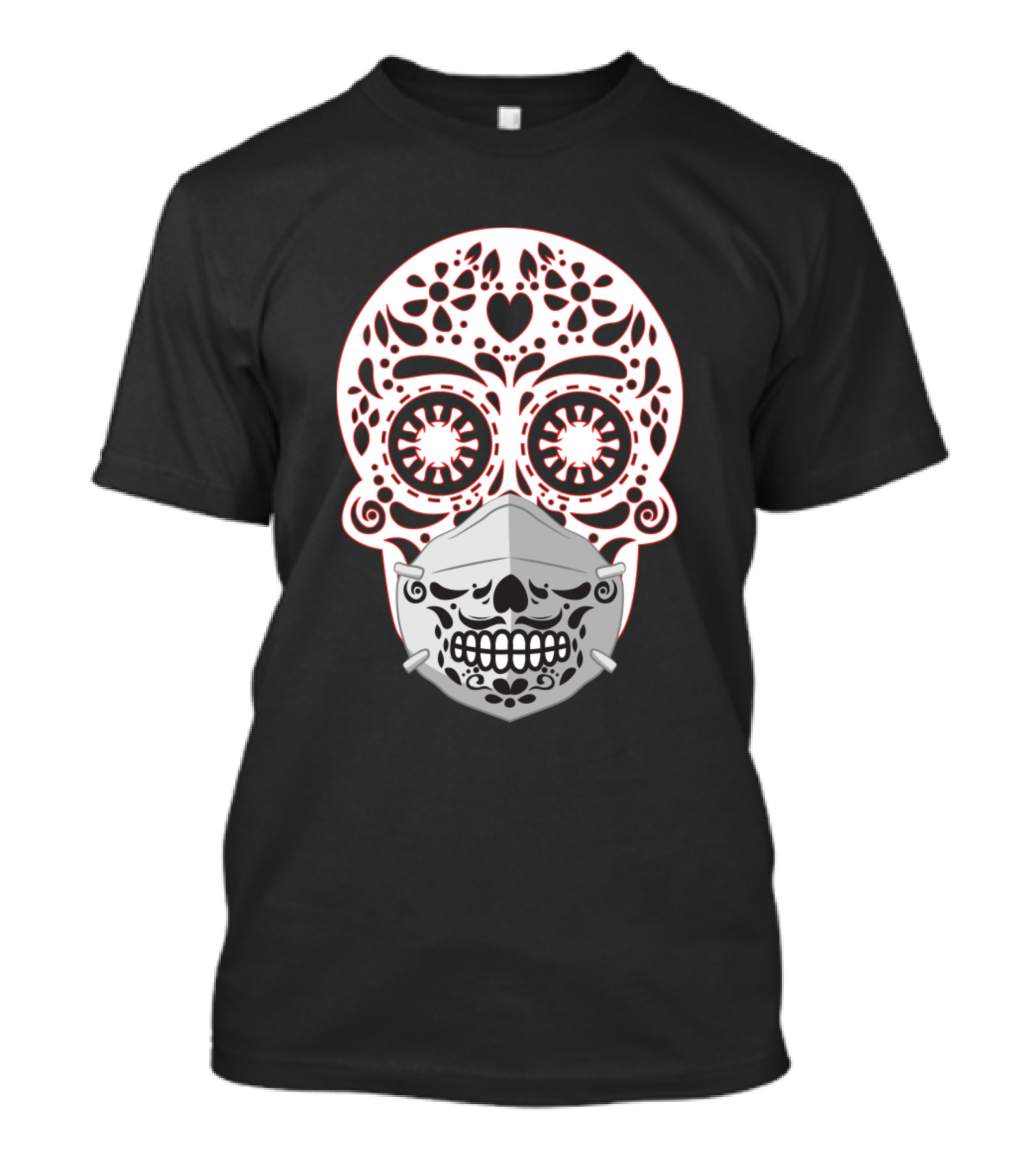 Happy Coronaween Sugar Skull Mask T-Shirt