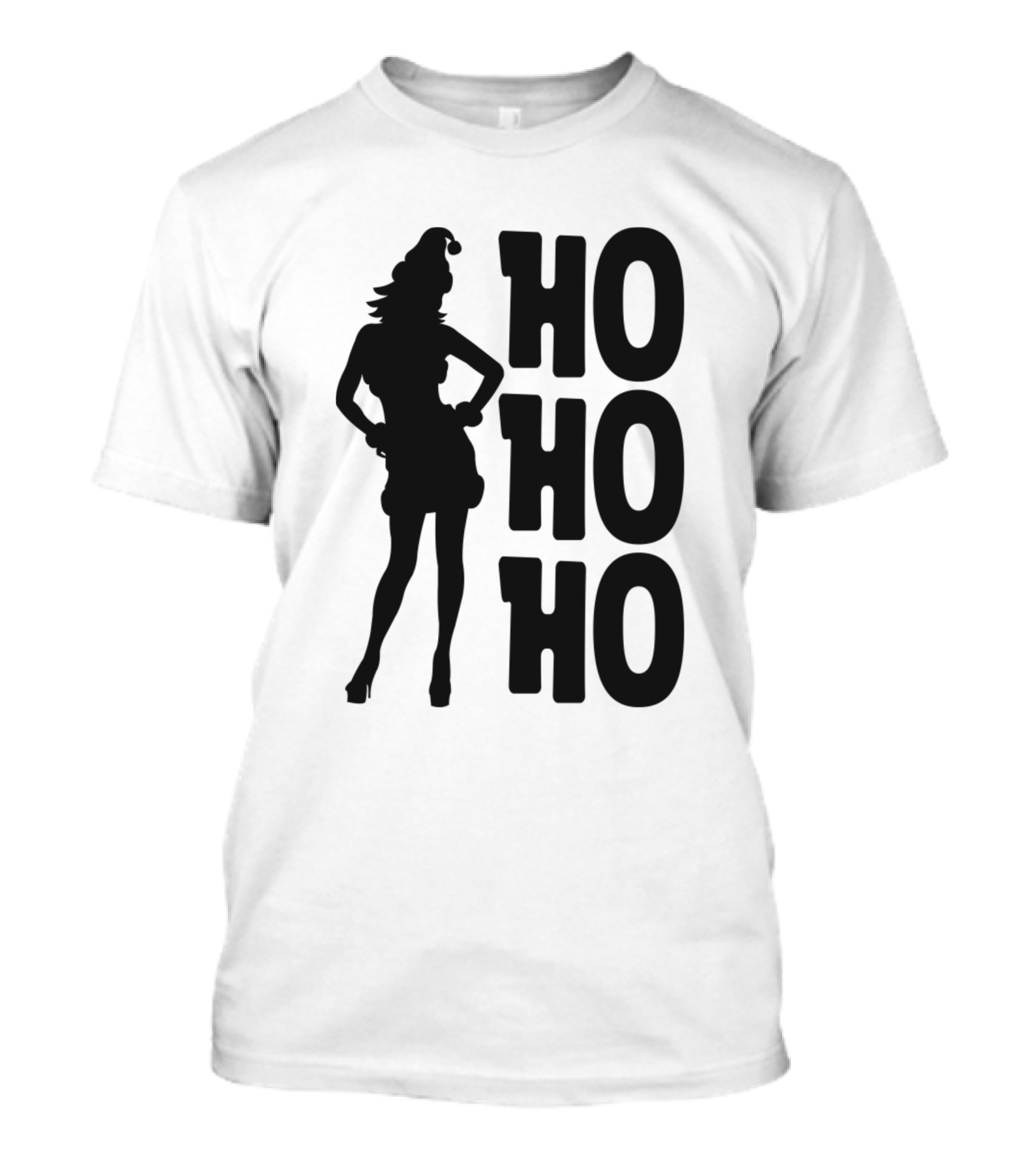 Ho Ho Ho Funny Lady Santa Claus Christmas Xmas Swe T-Shirt