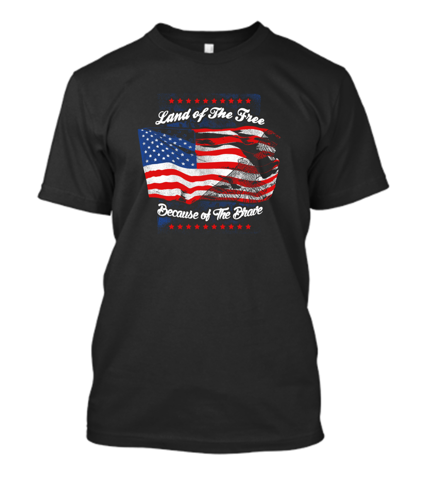 Land Of The Free Because Of The Brave Vintage American Flag And Bald Eagle T-Shirt