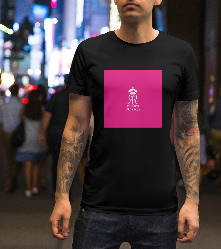 Rajasthan Royals IPL Team Logo Pink Background T-Shirt