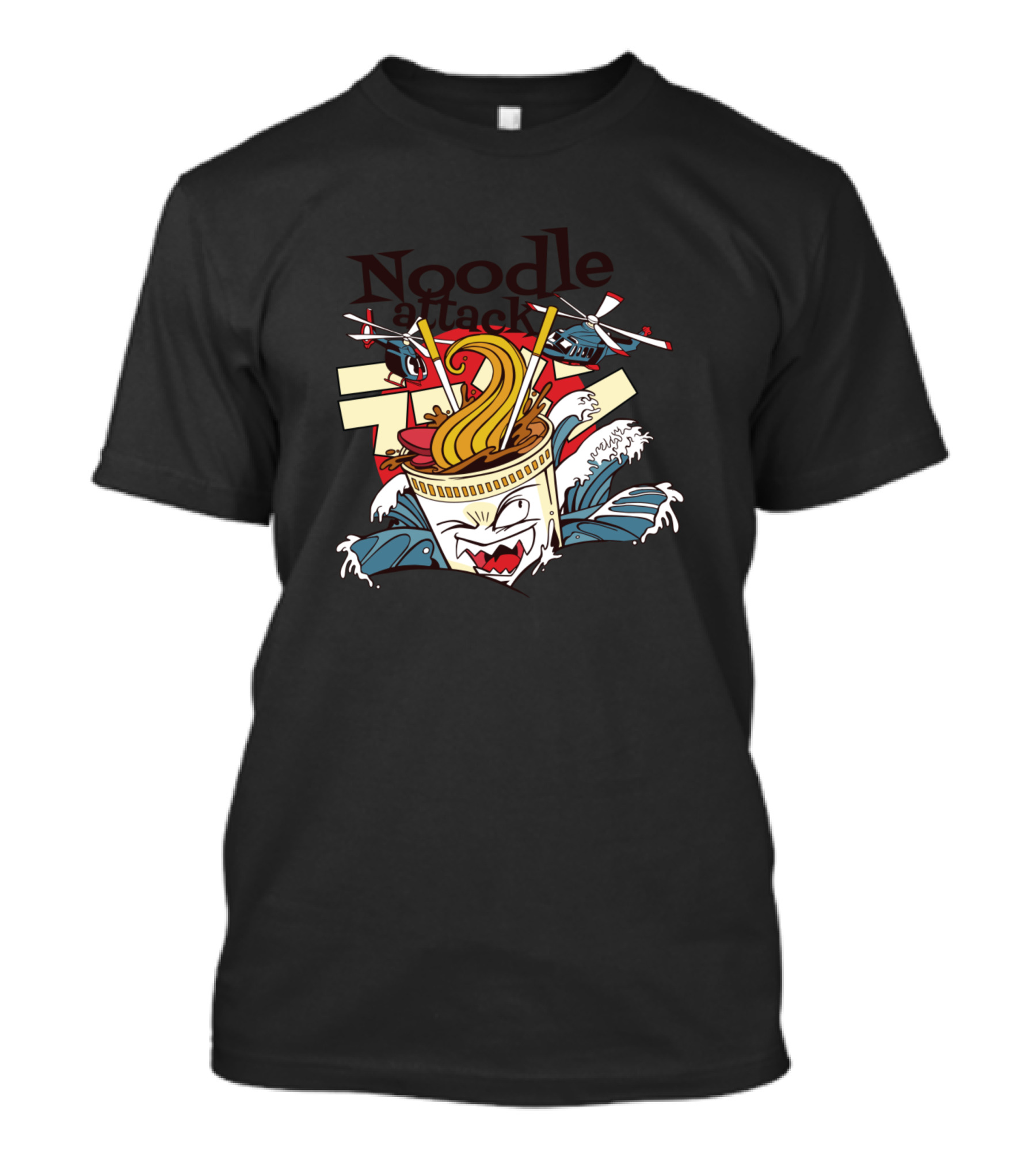 Noodle Attack Monster Ramen Horror Movie Cup Of Terror T-Shirt