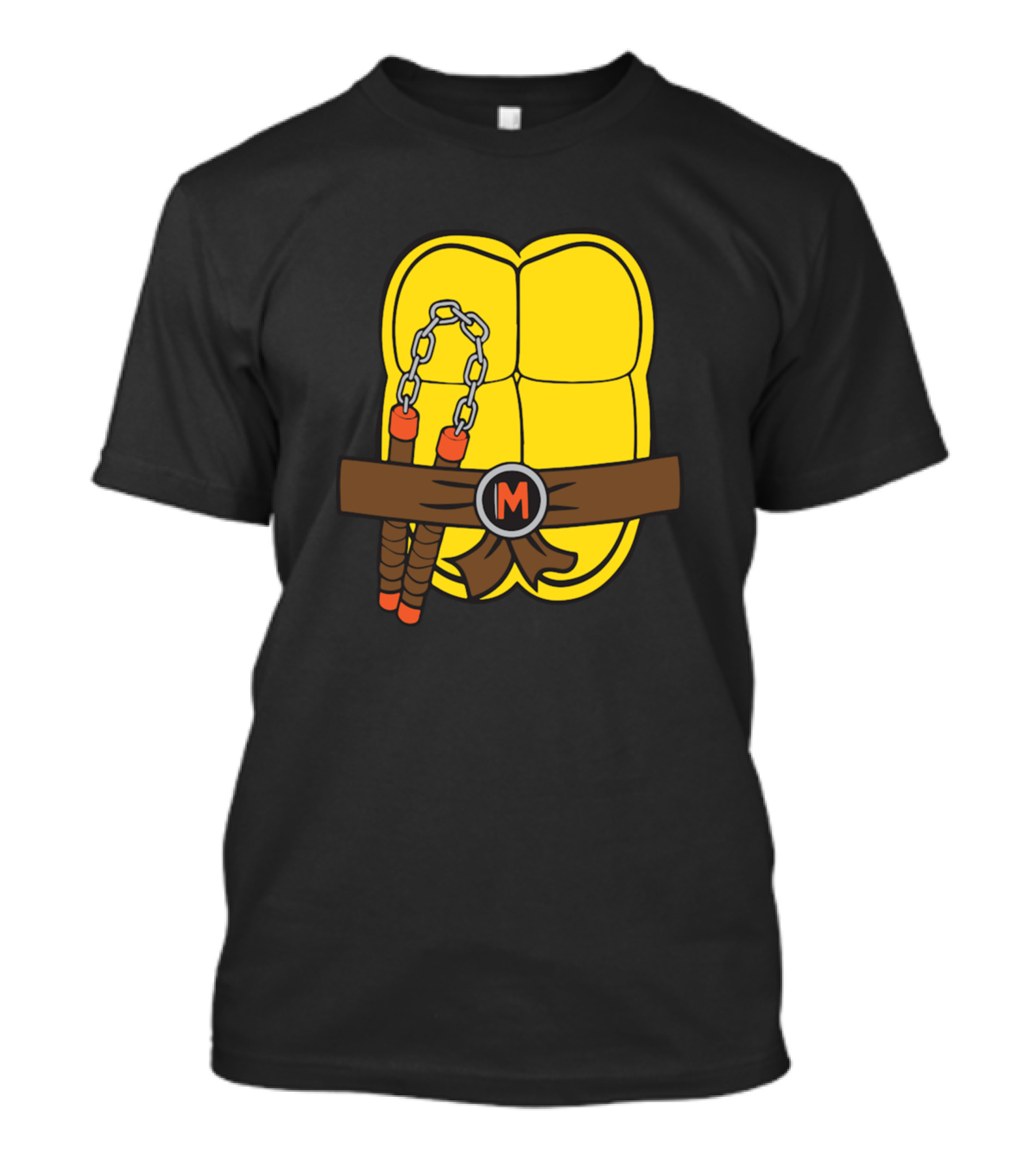 Teenage Mutant Ninja Turtles TMNT Michelangelo Nunchaku Shell T-Shirt