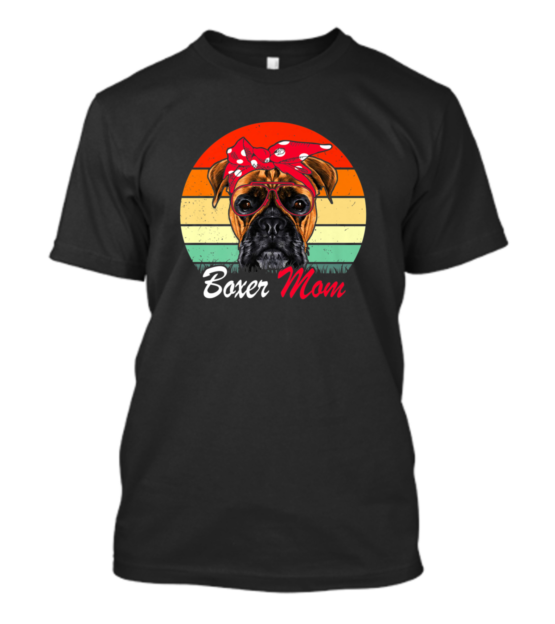 Funny Vintage Boxer Mom Dog Lover Premiu T-Shirt