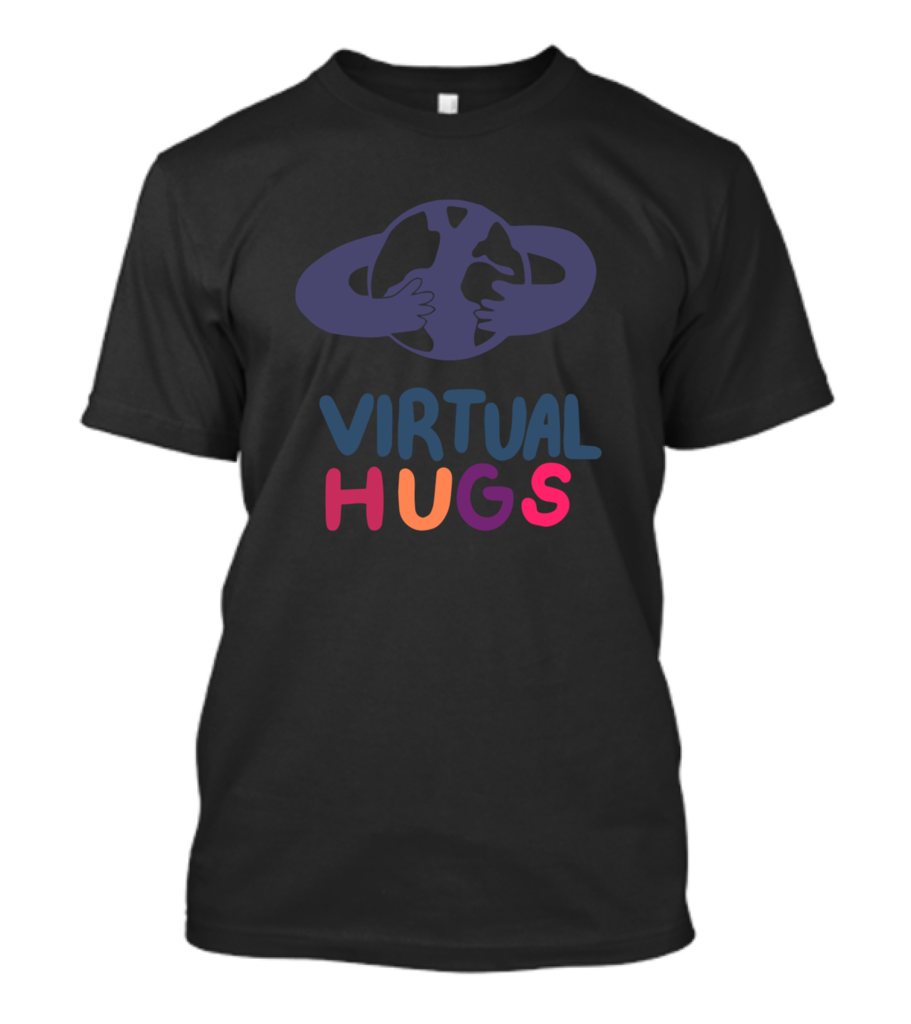 Virtual Hugs Embracing Earth For Online Gathering T-Shirt