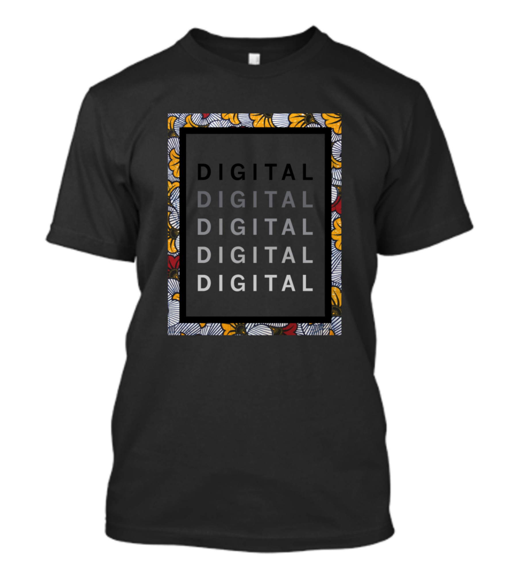Digital Floral Frame Wax Collection T-Shirt
