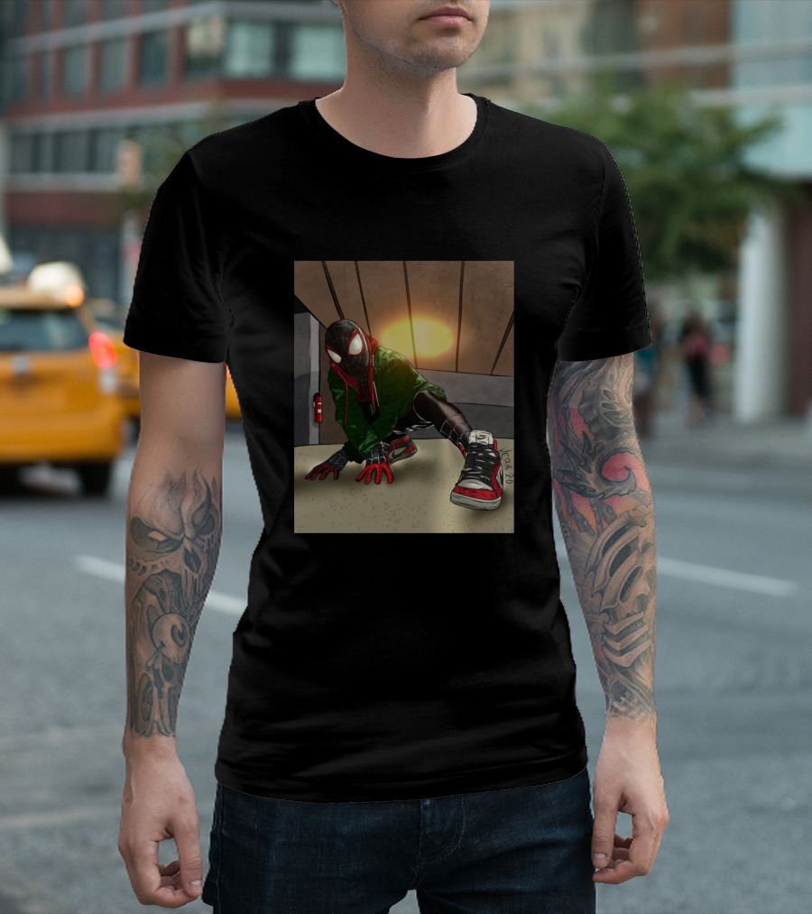 Whats Up Danger Spider Superhero Sneakers Street T-Shirt
