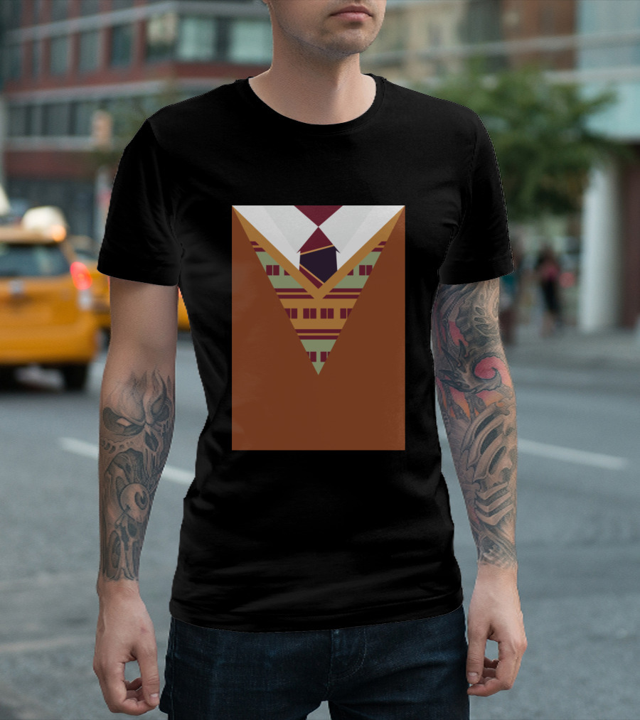 Aviator Sweater Vest And Tie T-Shirt