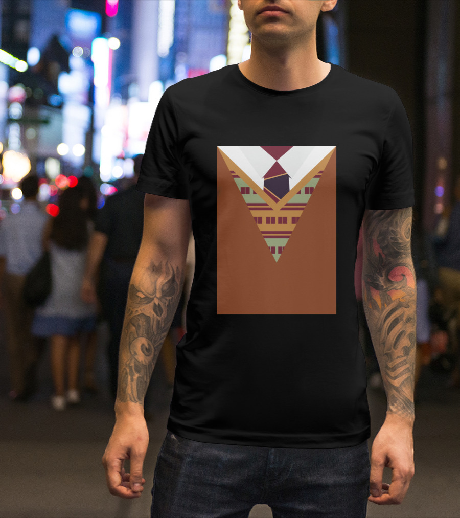 Aviator Sweater Vest And Tie T-Shirt