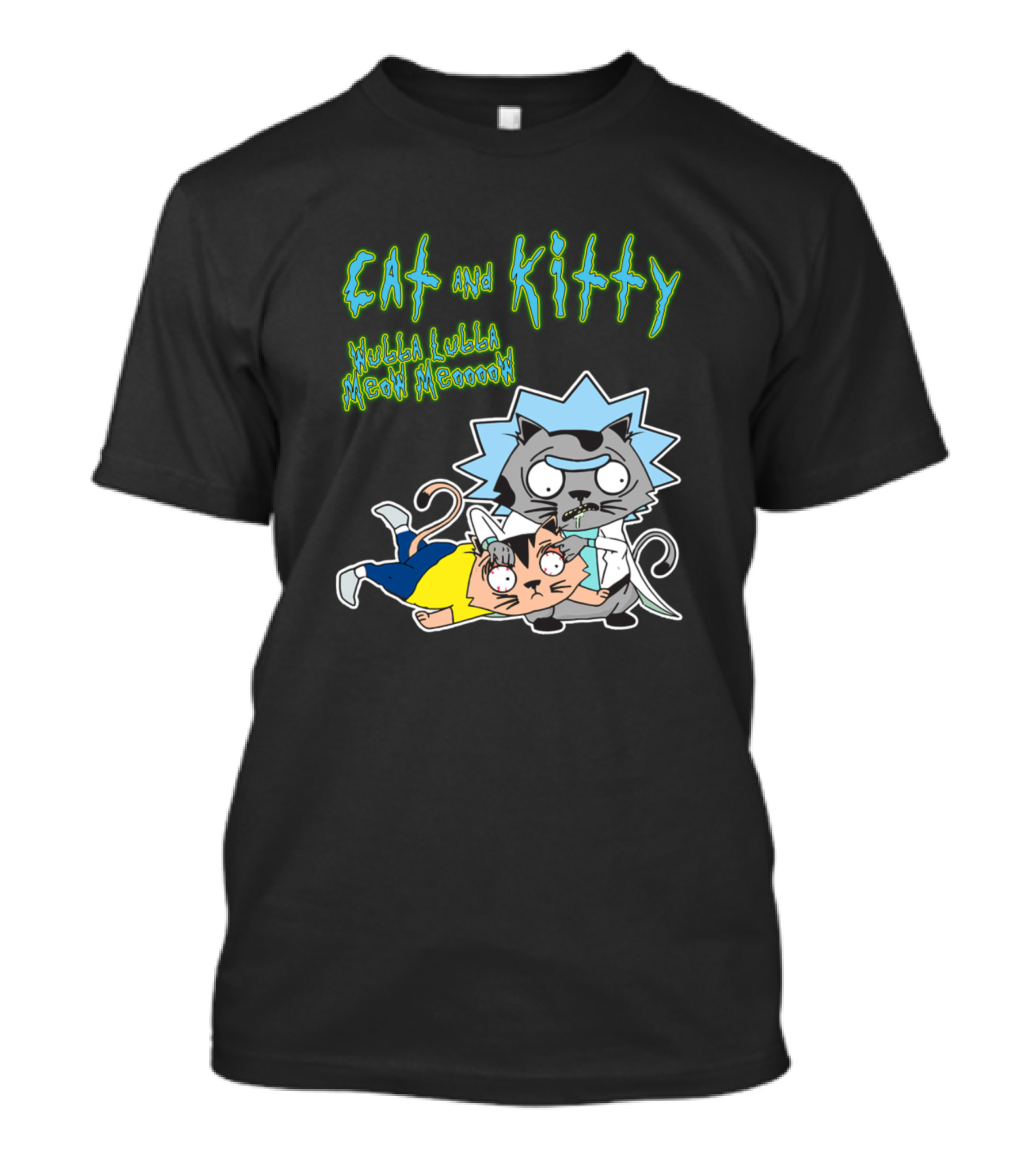 Cat And Kitty Wubba Lubba Meow Meooow Portal T-Shirt