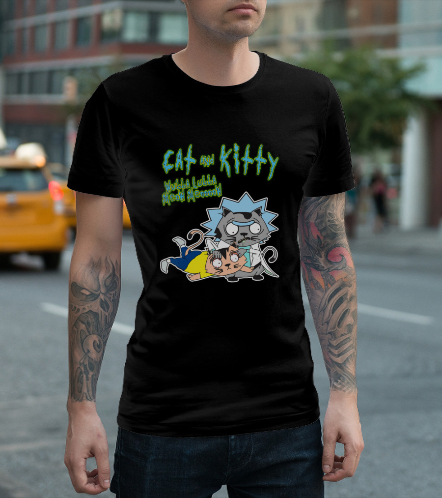 Cat And Kitty Wubba Lubba Meow Meooow Portal T-Shirt