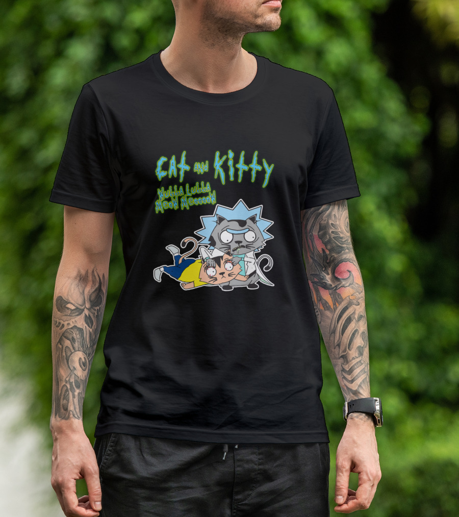 Cat And Kitty Wubba Lubba Meow Meooow Portal T-Shirt