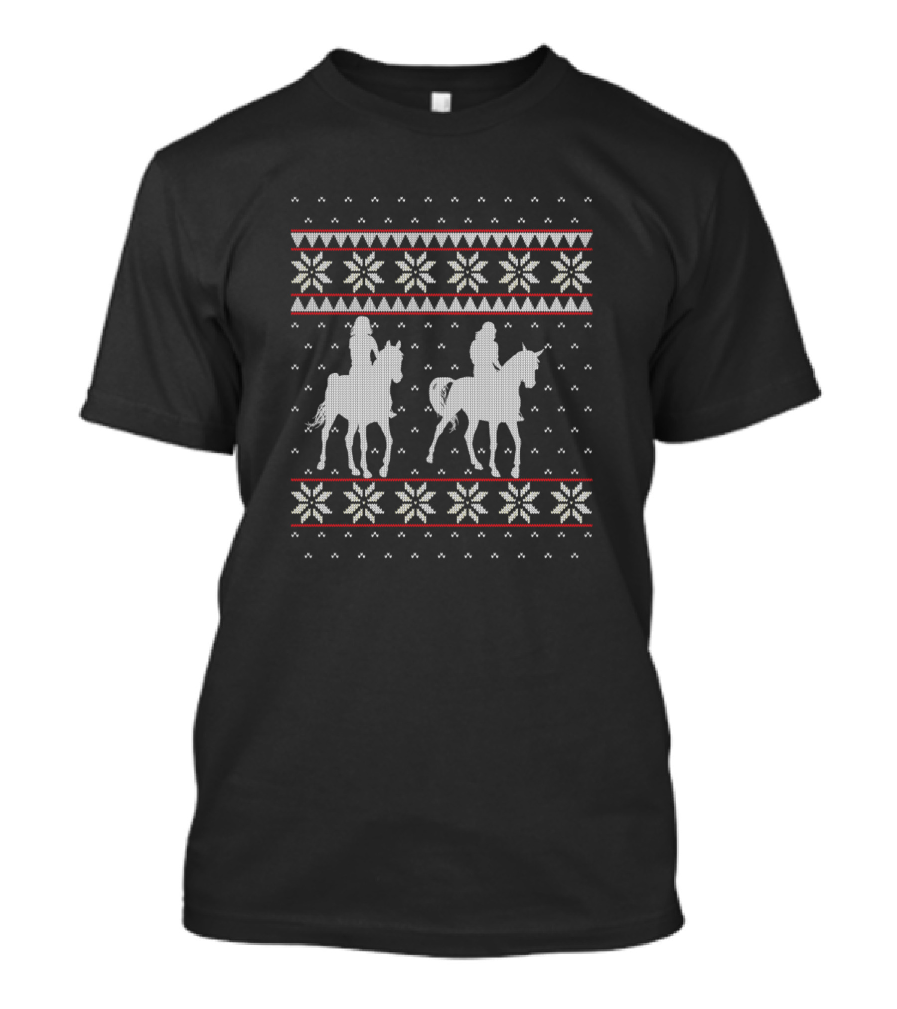 Cute Horse Lover Girl Christmas T-Shirt