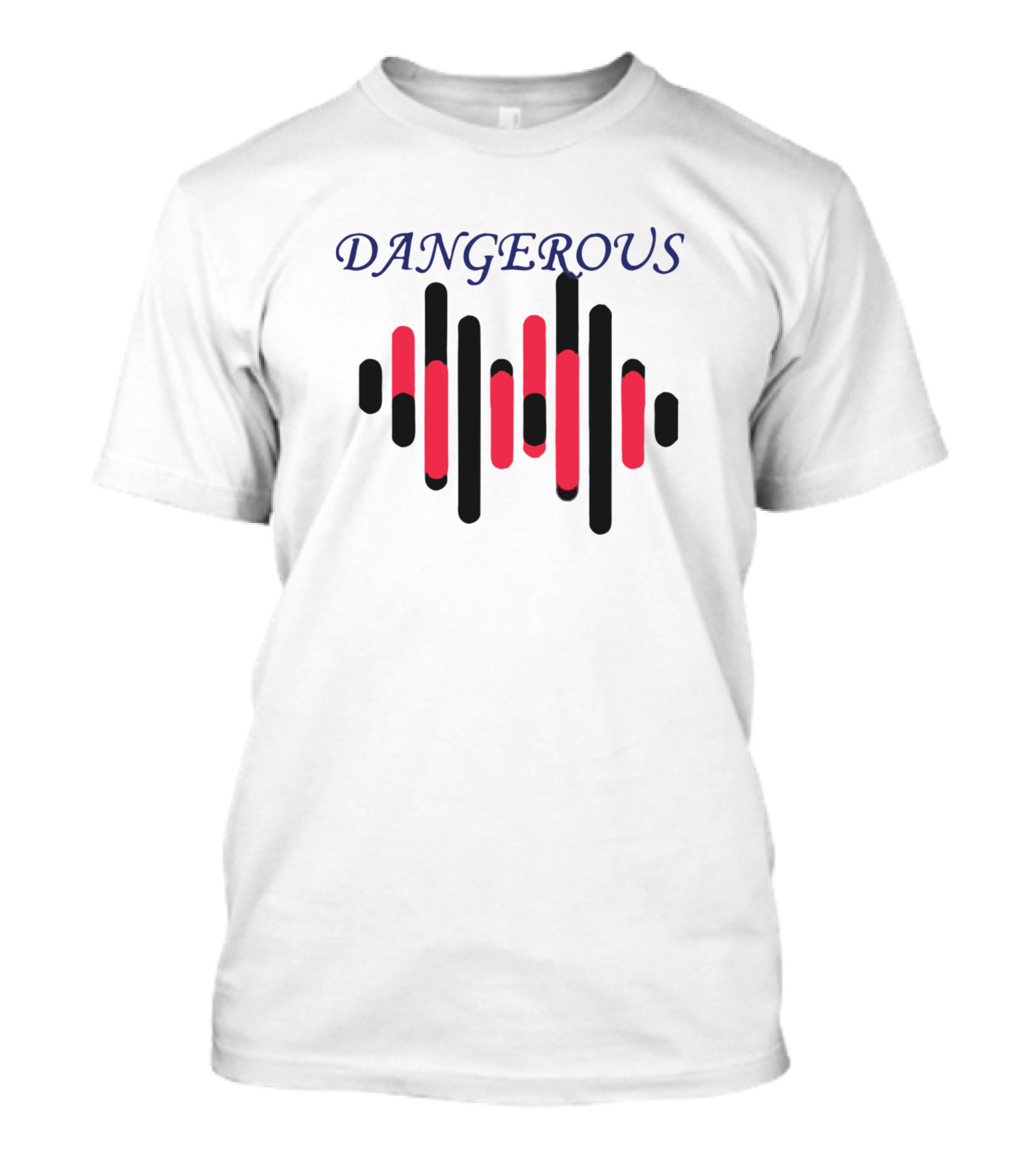 DANGEROUS Audio Waveform Red And Black Vibe T-Shirt