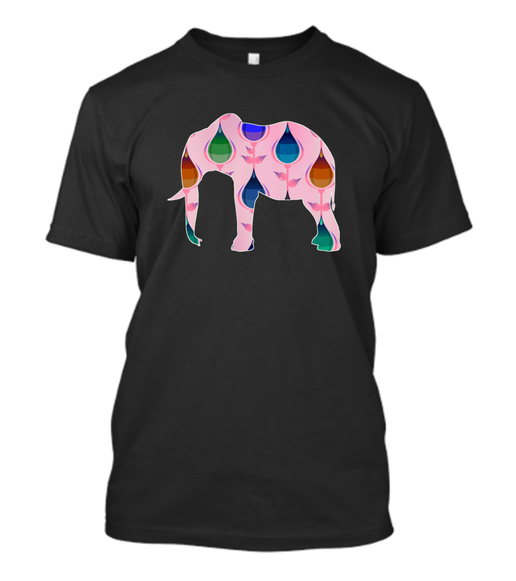 Elephant Colorful Pattern Zoo T-Shirt