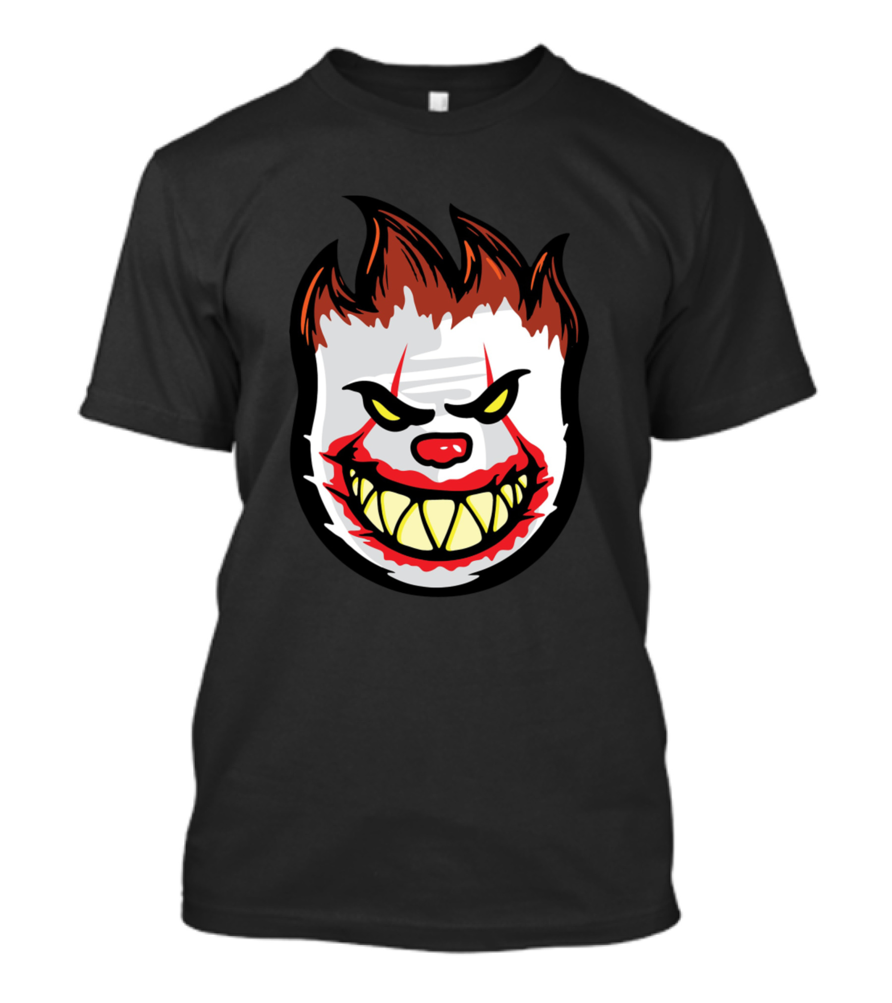 Evil Flaming Clown Face T-Shirt