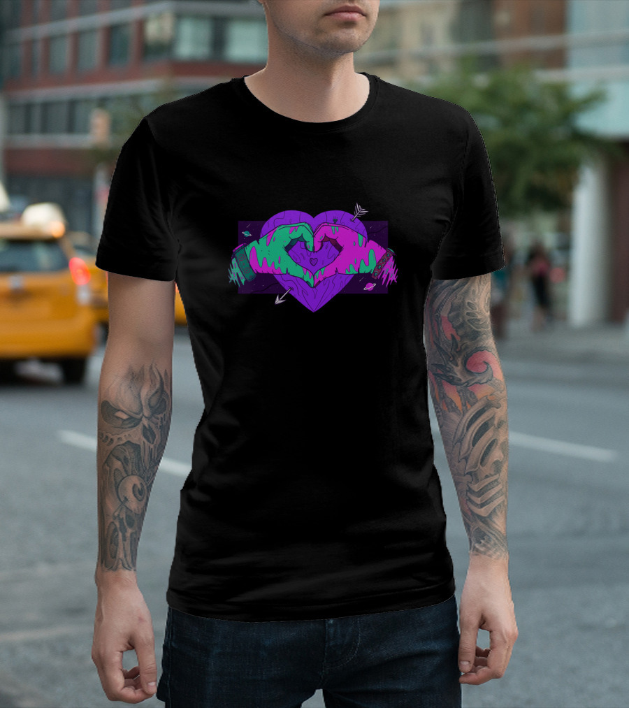 Forbidden Love Melting Hearts Dual Colors T-Shirt