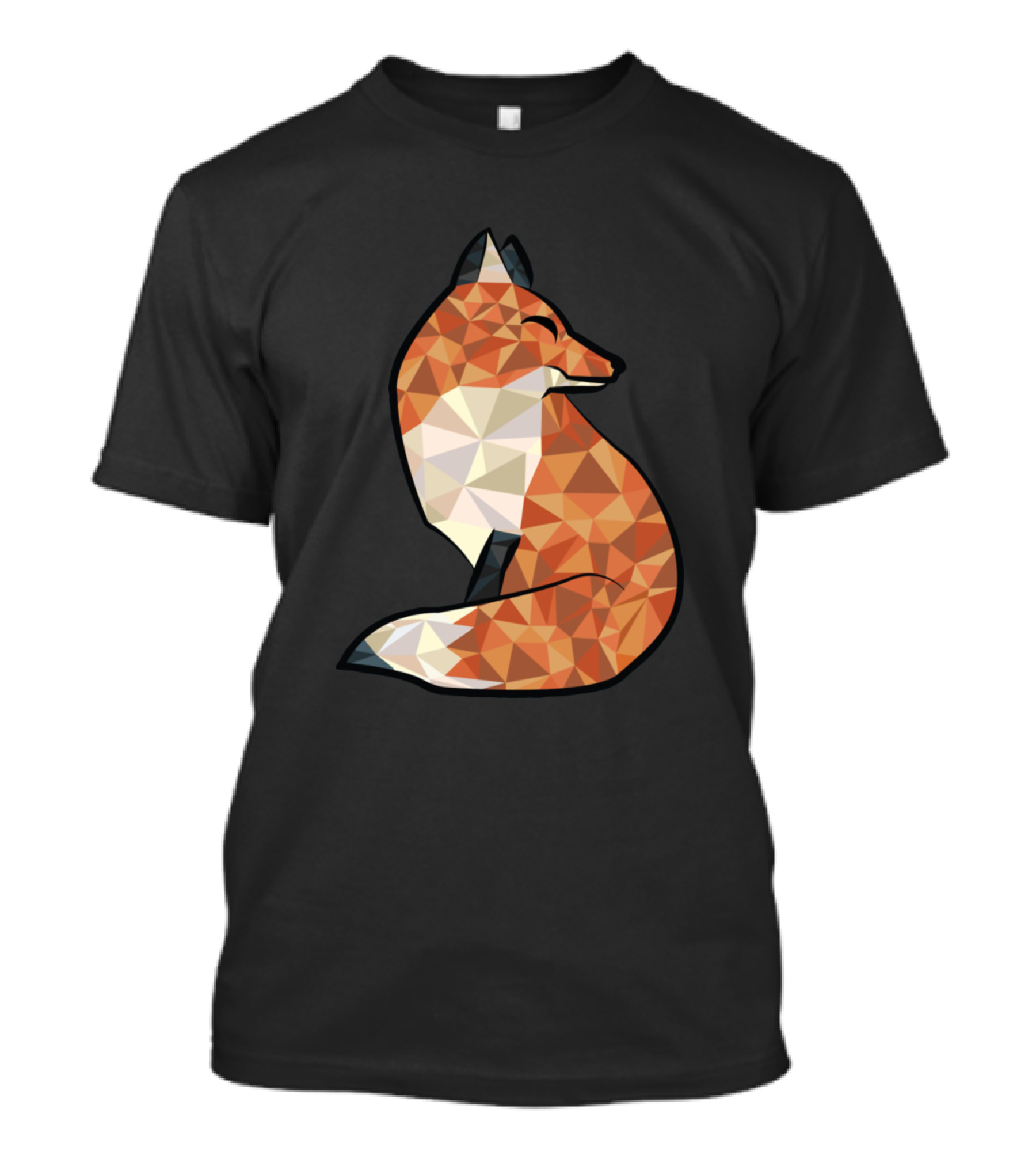 Geometric Fox Triangle T-Shirt