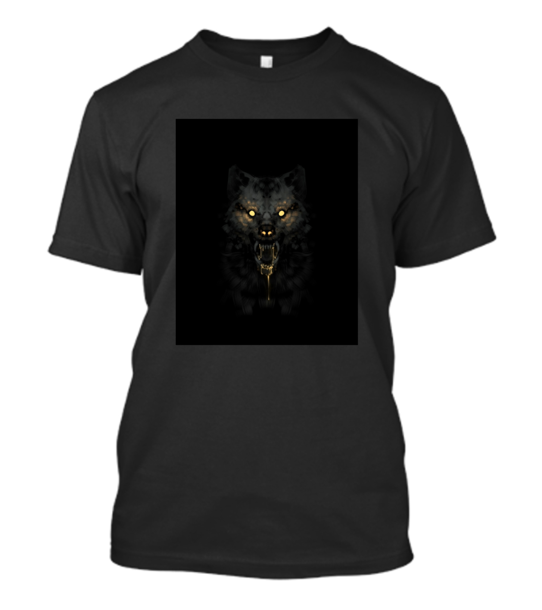 Golden Wolf With Glowing Eyes T-Shirt